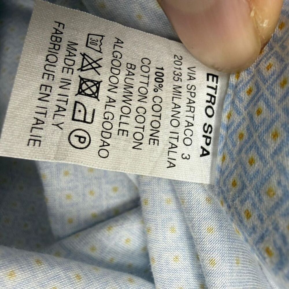 Etro Patterned Button-Down Shirt in Light Blue Co… - image 5